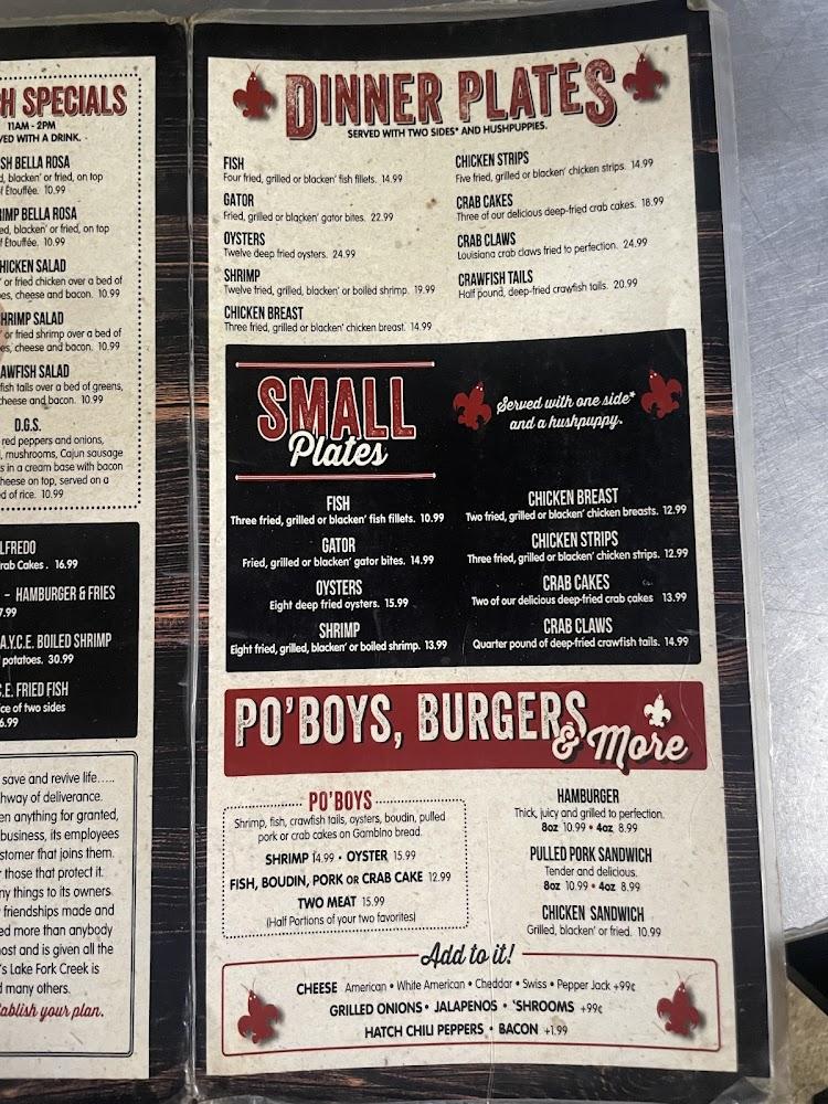 Seth's Lake Fork Creek Menu image 4